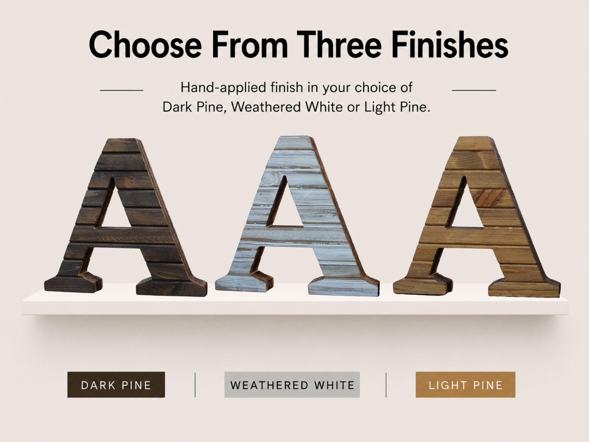 Slatwall Lettering Freestanding Wood Slat Letters, Large Custom Wooden Letters, Rustic ...
