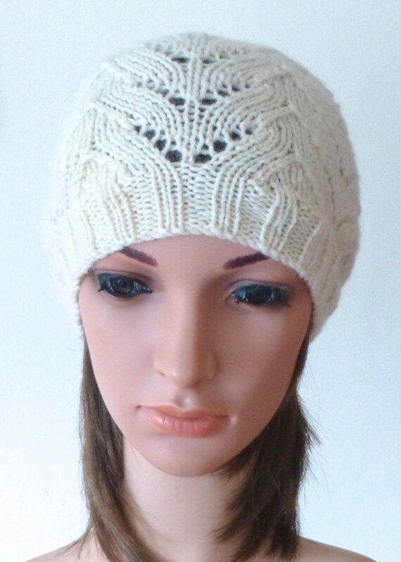 ladies cream wool hats
