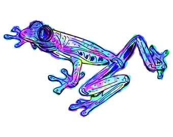 Frog(5B) Giclée Print - Cavanata - 8" X 10" Frog Graphic Fine Art Print, Original Illustration, Animal Art