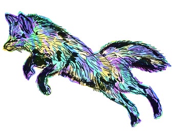 Fox(5B) Giclée Print - Cavanata - 8" X 10" Fox Graphic Fine Art Print, Original Illustration, Animal Art