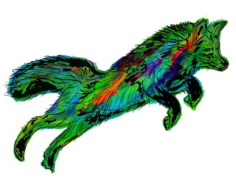 Fox(3OG) Giclée Print - Cavanata - 8" X 10" Fox Graphic Fine Art Print, Original Illustration, Animal Art