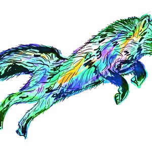 Fox(3b) Giclée Print - Cavanata - 8 "X 10" renard graphique Fine Art Print, Illustration originale, Animal Art