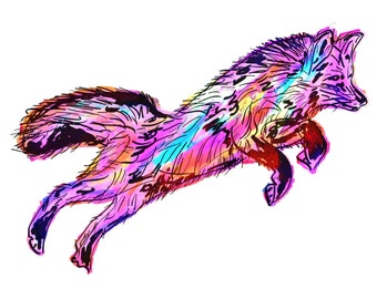 Fox(3) Giclée Print - Cavanata - 8" X 10" Fox Graphic Fine Art Print, Original Illustration, Animal Art