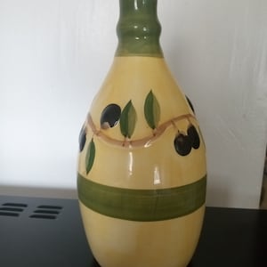 Vintage Tuscany Style Ceramic Vinegar Bottle