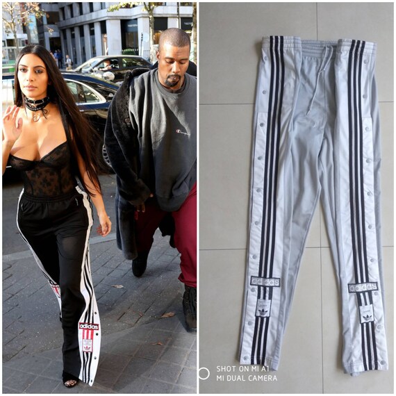 Vtg ADIDAS track pants Kim Kardashian pants vintage 90s old school gangster fashion joggers jogging rep retro style nike puma Size L Vtg ADIDAS track pants Kim Kardashian pants vintage 90s old school gangster fashion joggers jogging rep retro style nike puma Size L