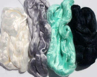 SALE Nuno Felting 4.3 oz viscose kit Felting Supplies Wet Felting Supplies Nuno Felting Creativity starter Kit Merino Silk Viscose Scarf Kit