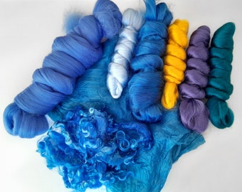 Creativity kit for nuno felting, includes all materials for a felted scarf