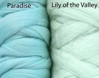 4 oz de lana merino de 19 micras, mecha extrafina, azul turquesa, fieltro, fieltro nuno, hilado, tejido, punto, fibras extrafinas.