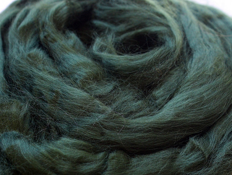 SALE 2 oz Viscose Fiber Extra Fine Nuno Wet Felting Supply Spinning Fiber Roving tops green paper making textile art silk alternative fibre