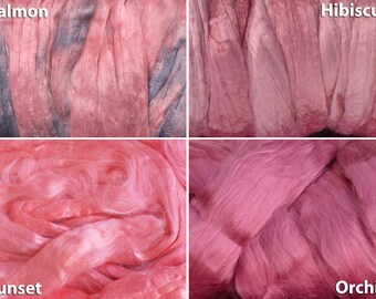 2 oz Viscose Fibers Extra Fine Wet Felting Supply Spinning Fiber Viscose Rove tops doll hair spin fiber supplies silk bamboo alternative