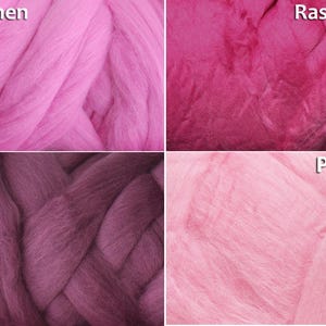 SALE 4 Unzen australische Merino Wolle Rove Feine 22 Mikron weinrot Himbeere Filzen Nuno-Filzen Spinnen Stricken Spinnfaser Filz Lieferungen