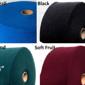 Extra Fine Merino Wool Prefelt Ribbon Black 19 micron 4" wide (10 cm) Extra fine merino wool Pre-Felt