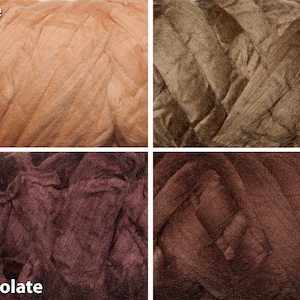 4 oz 19 micrones de lana merino Roving extrafino chocolate marrón oscuro para fieltrar Nuno fieltrado hilado tejido tejido de punto tops extrafinos suministros