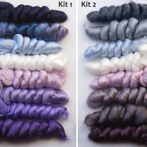 5.8 oz 8 colors Viscose Fiber Extra Fine Wet Felting Supply Spinning Fiber Roving tops textile art supply silk bamboo alternative
