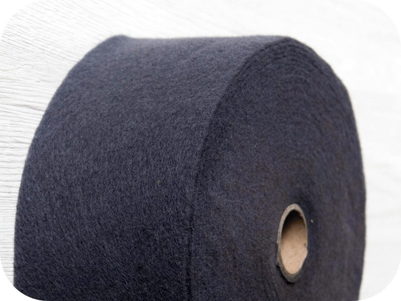 Extra fine merino wool Pre-Felt Gray Storm Extra Fine Merino Wool Prefelt Ribbon Soft Fruit 19 micron 4 wide 10 cm