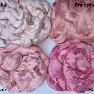 2 oz Viscose Fibers Extra Fine Wet Felting Supply Spinning Fiber Viscose Rove tops doll hair spin fiber supplies silk bamboo alternative