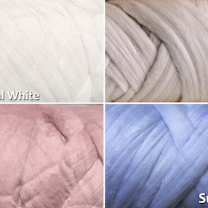 Corriedale Wool Roving 3.5 oz 100 g Undyed White Wool Rove Ecru Wet Needle Felting Spinning Fiber