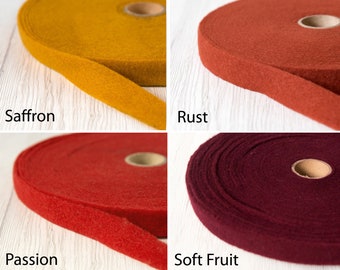 Extra Fine Merino Wool Prefelt Ribbon Storm 19 micron 1" wide (2.5 cm) Extra fine merino wool Pre-Felt