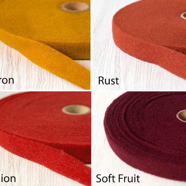 Extra Fine Merino Wool Prefelt Ribbon Storm 19 micron 1" wide (2.5 cm) Extra fine merino wool Pre-Felt