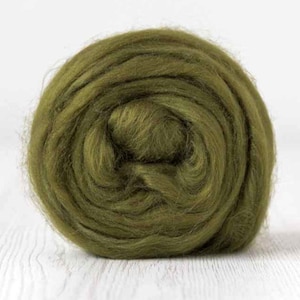 SALE! 1 - 16 oz Olive Tussah silk Rove Extra Fine Natural Silk Felting Nuno Felting Spinning Weaving Knitting Roving tops supply