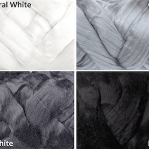 SALE 2 oz Viscose Fiber Extra Fine Nuno Wet Felting Supply Spinning Fiber Roving tops making textile art supplies bamboo silk alternative