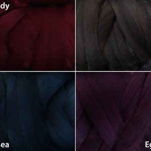 NEW COLORS 4 oz 19 micron Merino Wool Roving Extra Fine Purple Felting Nuno Felting Spinning Weaving Knitting extrafine tops supplies