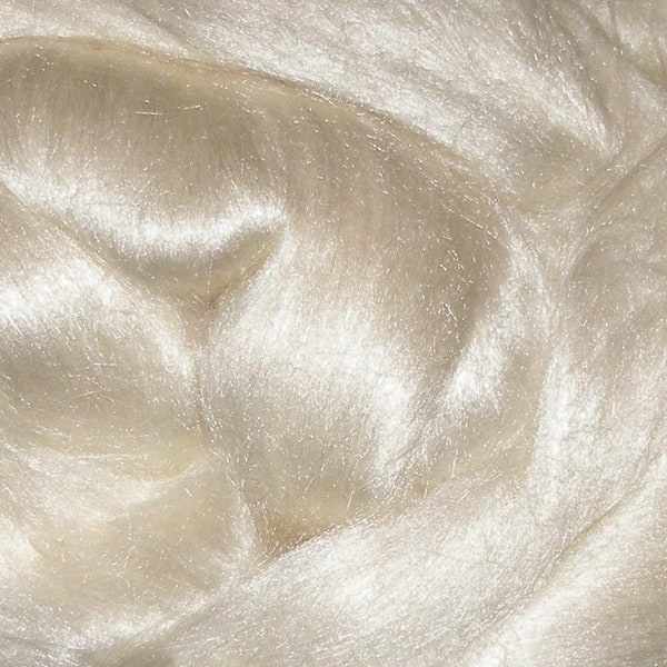SALE! 1 - 16 oz Tussah silk Rove Extra Fine Natural Silk Felting Nuno Felting Spinning Weaving Knitting Roving tops supply