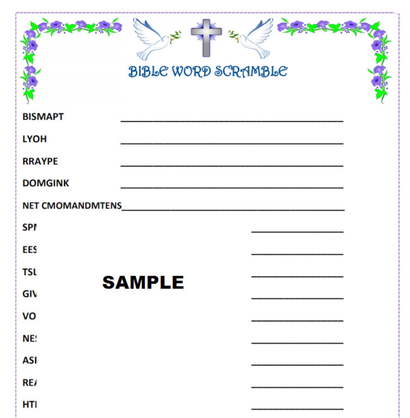 Bible Word Game