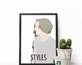 HARRY STYLES Minimal Art Print - STYLES Printable Illustration, One Direction Print, One Direction Art, Minimalistic Print