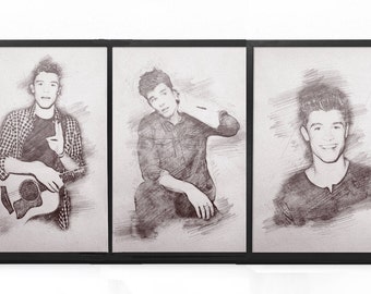 3-IN-1 Pack - **50% OFF** Shawn Mendes Sketch Prints (3) - Shawn Mendes Print, Drawing, Sketch