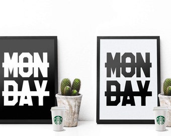 2 IN 1 PACK - TWO Monday Prints, Niall Horan Print, One Direction Print, One Direction Art, Trendy Print