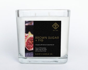 Brown Sugar Fig 100% Pure Soy Double Wick Candle