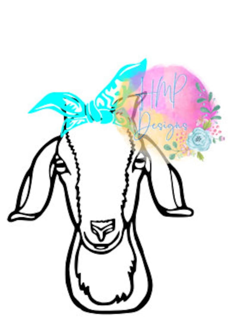 Download Goat with bandana SVG goat Cute kid goat Bandana Tumblr | Etsy