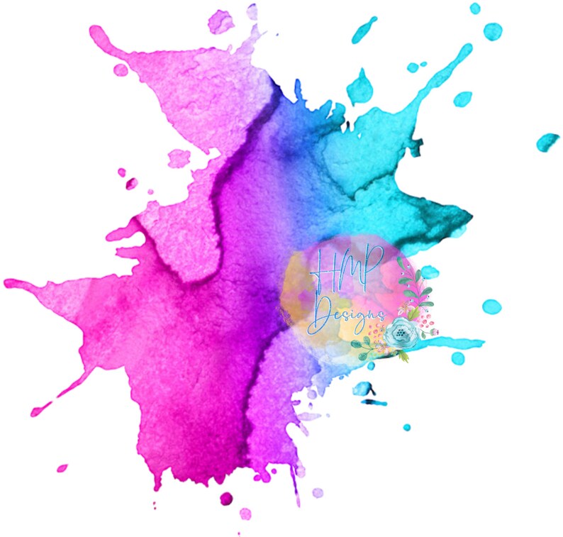 Download Water color splatter image SVG Waterslide Digital file | Etsy