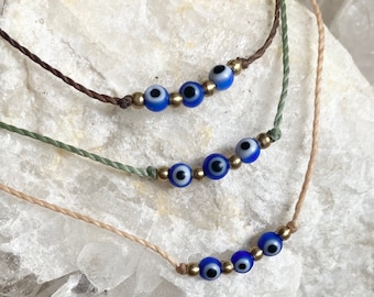 Evil Eye Protection Necklaces, Adjustable Minimalist Choker NR0098