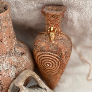 Ancient Amphora Necklace, Greek Vase Pendant, Mythology Talisman Necklace, Ancient Greek Jewelry, Archaeology Inspired Gift image 6
