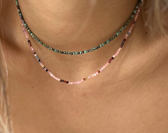 Layering Dainty Beaded Necklace, Dainty minimalist Personalised necklace, Simple Layering Necklaces