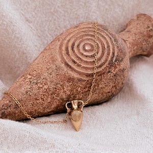 Ancient Amphora Necklace, Greek Vase Pendant, Mythology Talisman Necklace, Ancient Greek Jewelry, Archaeology Inspired Gift image 11