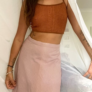 AURORA Natural Cotton LILAC Skirt, Adjustable Cotton Wrap Skirt, Boho Natural Clothing, Long wrap Skirt, Cotton Earthy Maxi Skirt