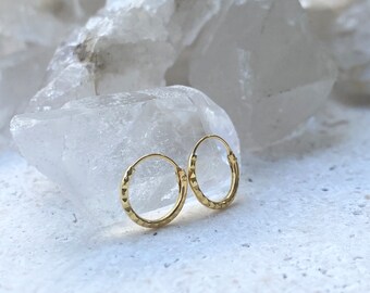 GOLD PLATED Cartilage ring, shiny Gold cartilage ring, cartilage piercing, Boho Cartilage hugger