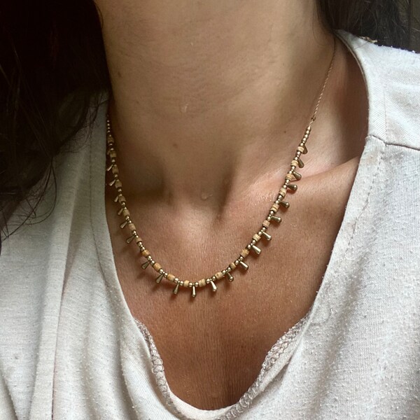 Seed Bead Necklace Etsy