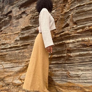 LUCIA Natural Cotton skirt, Cotton Boho Skirt, Boho Natural Clothing, Long Caramel Skirt, Maxi Skirt image 5