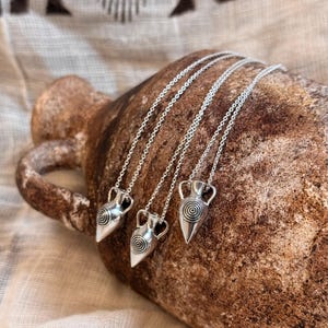 Ancient Amphora Necklace, Greek Vase Pendant, Mythology Talisman Necklace, Ancient Greek Jewelry, Archaeology Inspired Gift Silver