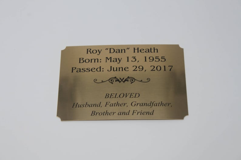 Personalized Engraved Plate/ Multiple Size Options/ Gold Brass Etsy