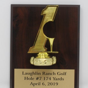 Hole In One Plakette mit GolfBallhalter