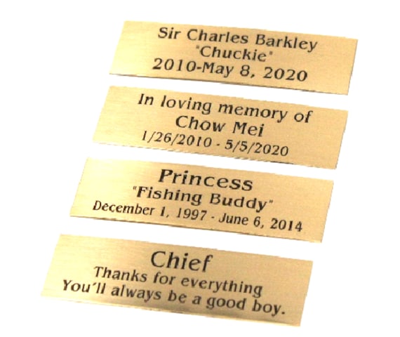 6x4 Custom Gold Engraving Plate - Personalized Brass Style Label Plate