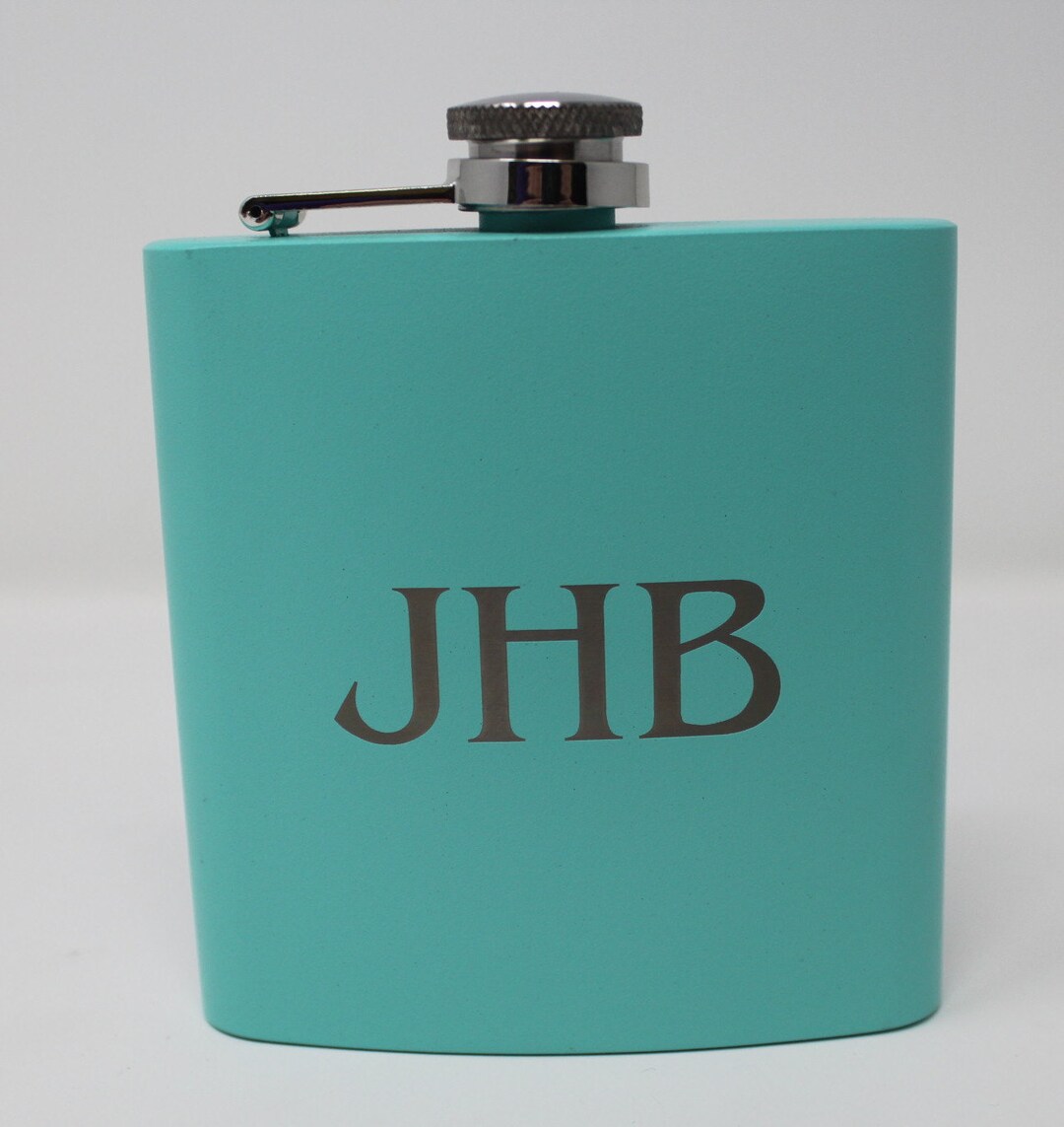 Stainless Steel Flask Engraved With Your Initials Etsy