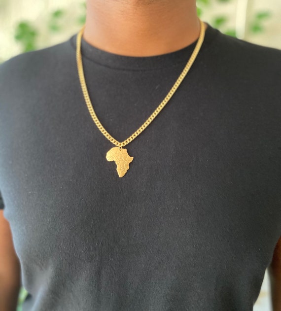 Buy Stainless Steel African Map Pendant Necklace Africa Necklace Online in  India - Etsy