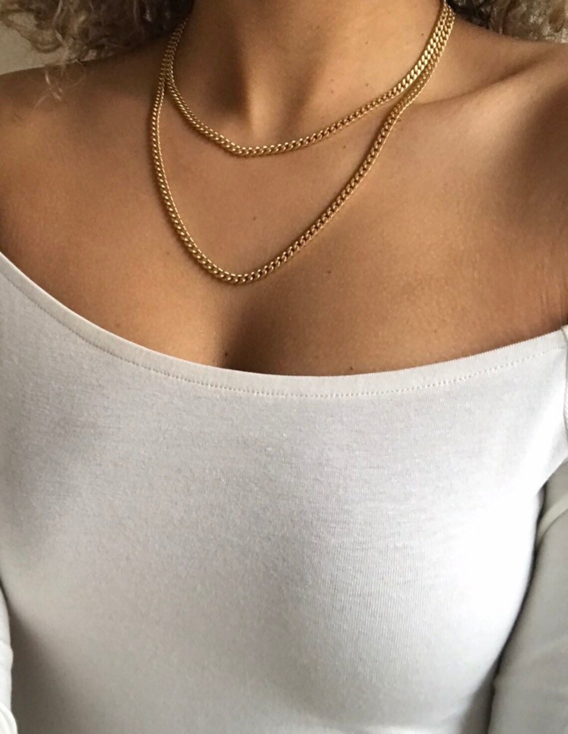 Golden Chain Necklace - Gold
