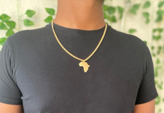 Unisex Gold Plated Africa Map Pendant Necklace Christmas Kwanzaa Best  Friend Gift Girlfriend Gift Gift Treat Yourself Gift Africa Gift - Etsy |  Black gold jewelry, Gold chains for men, Pendant necklace
